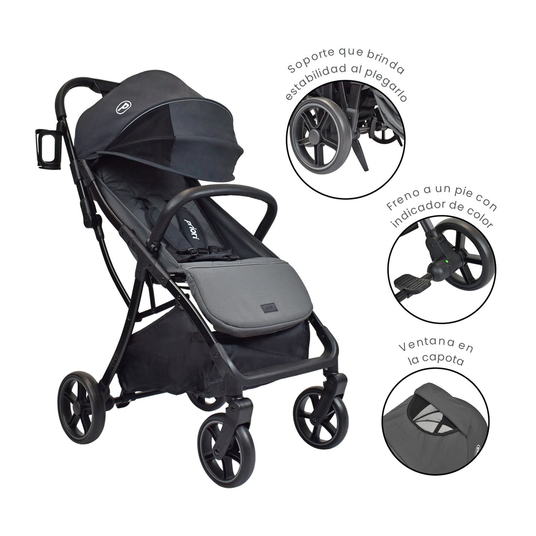 Coche Para Bebe Nova Negro Priori
