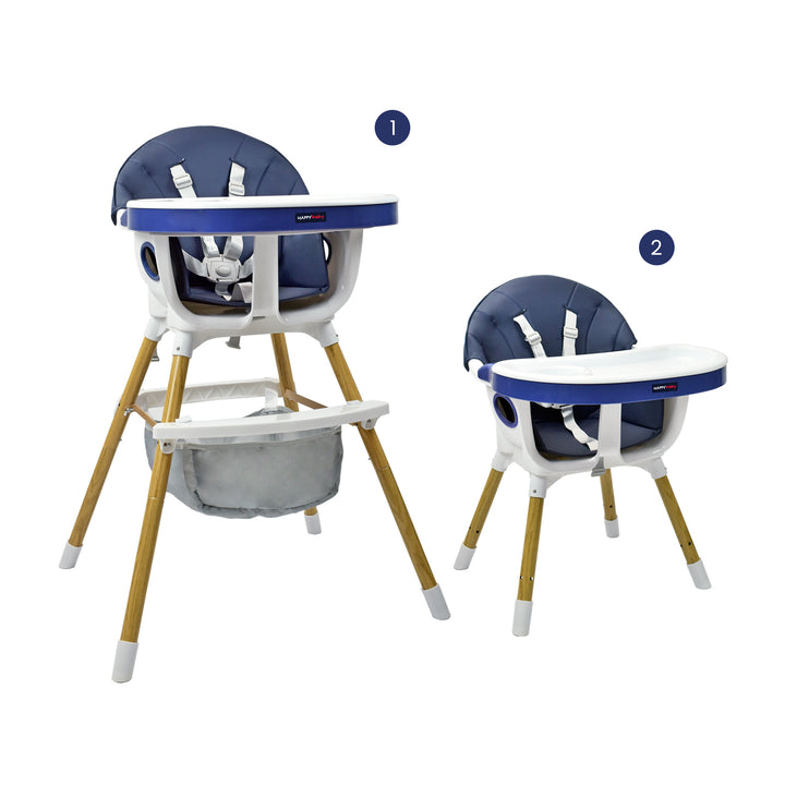 Silla Comedor Bebé 2en1 Happy Baby Rock Azul