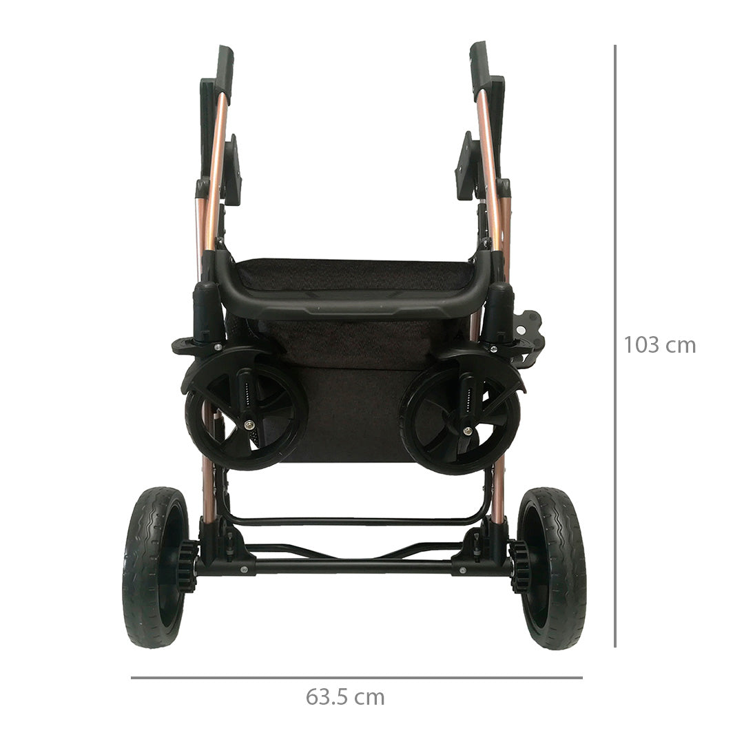 Coche Bebe Moises Happy Baby Rosa Fj