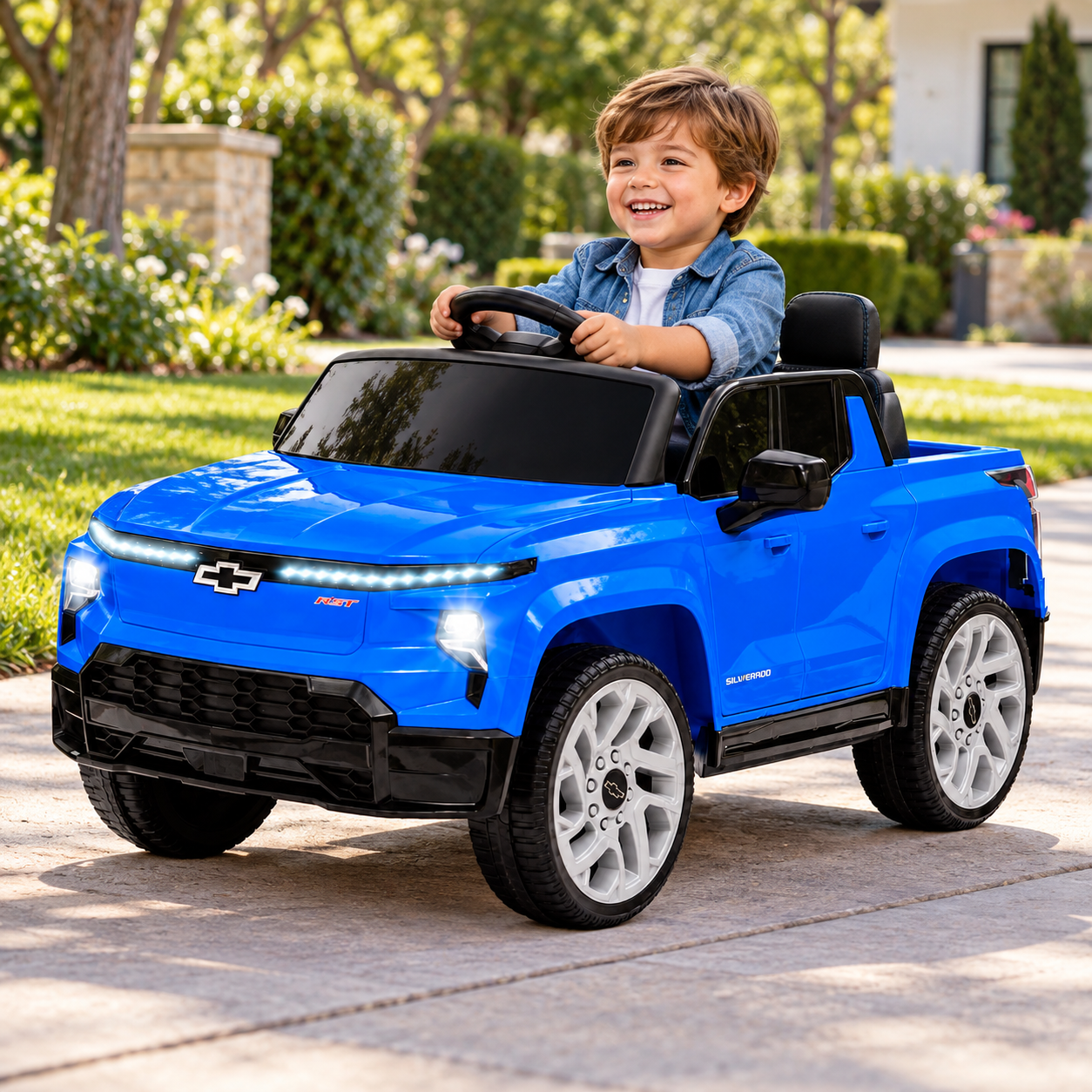 Carro Electrico Niño Niña Montable Chevrolet HB1188 Azul 12V