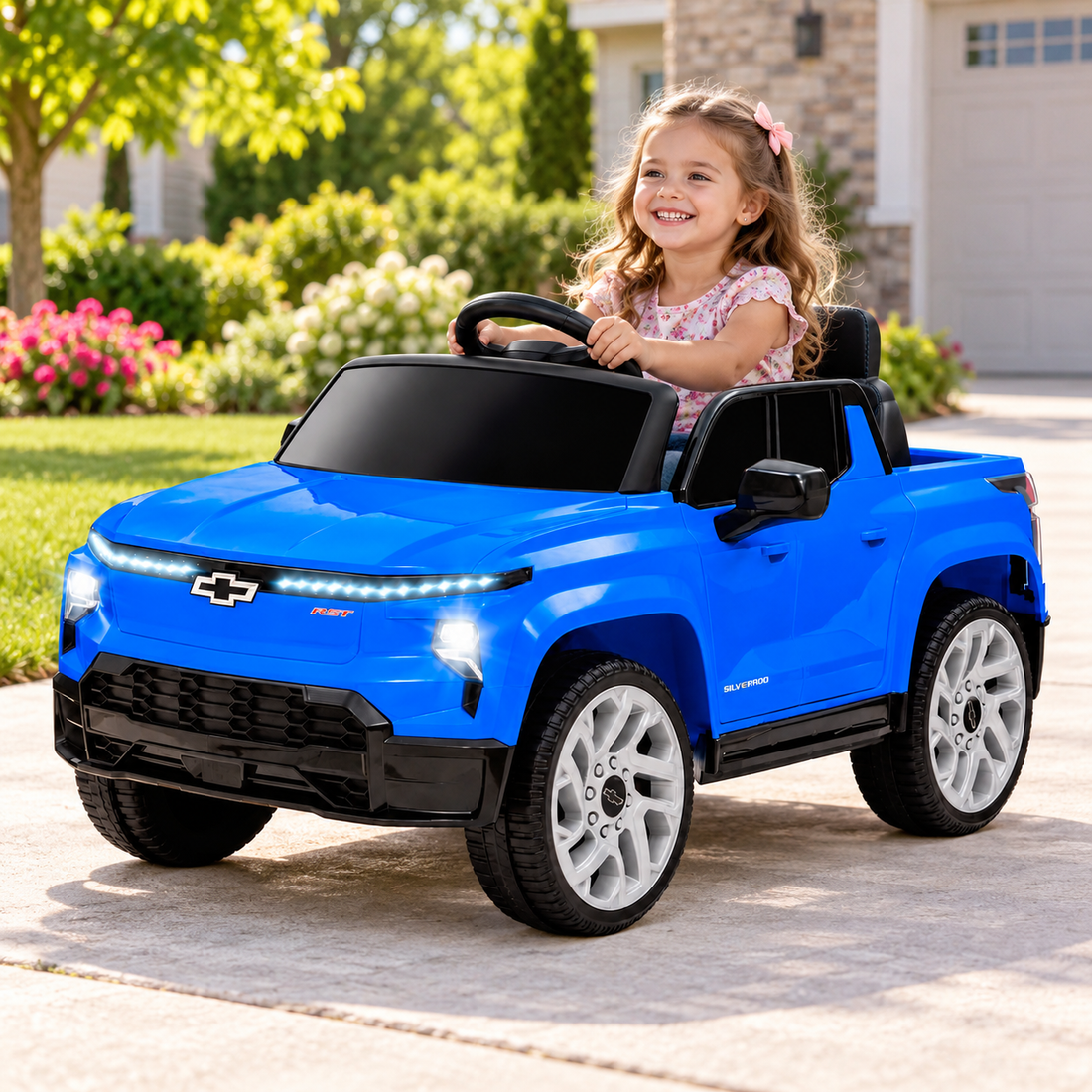 Carro Electrico Niño Niña Montable Chevrolet HB1188 Azul 12V