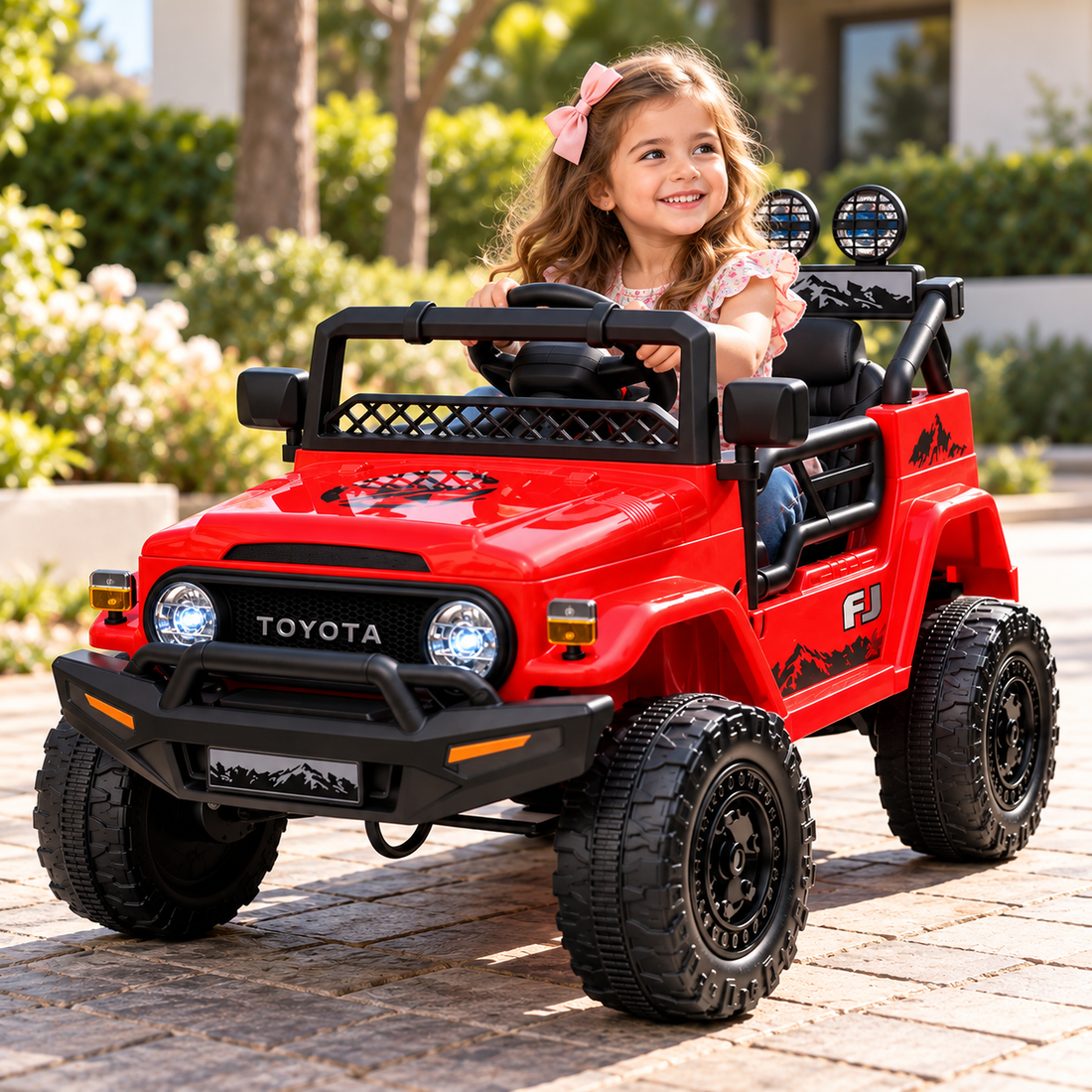 Carro Electrico Niño Niña Montable Toyota YJ2099 Rojo 12V