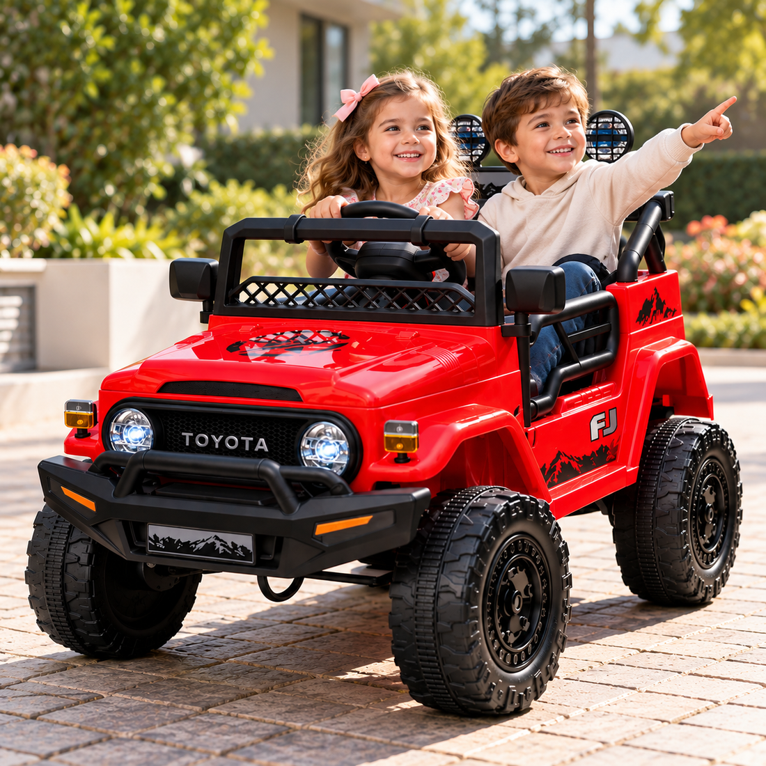 Carro Electrico Niño Niña Montable Toyota YJ2099 Rojo 12V
