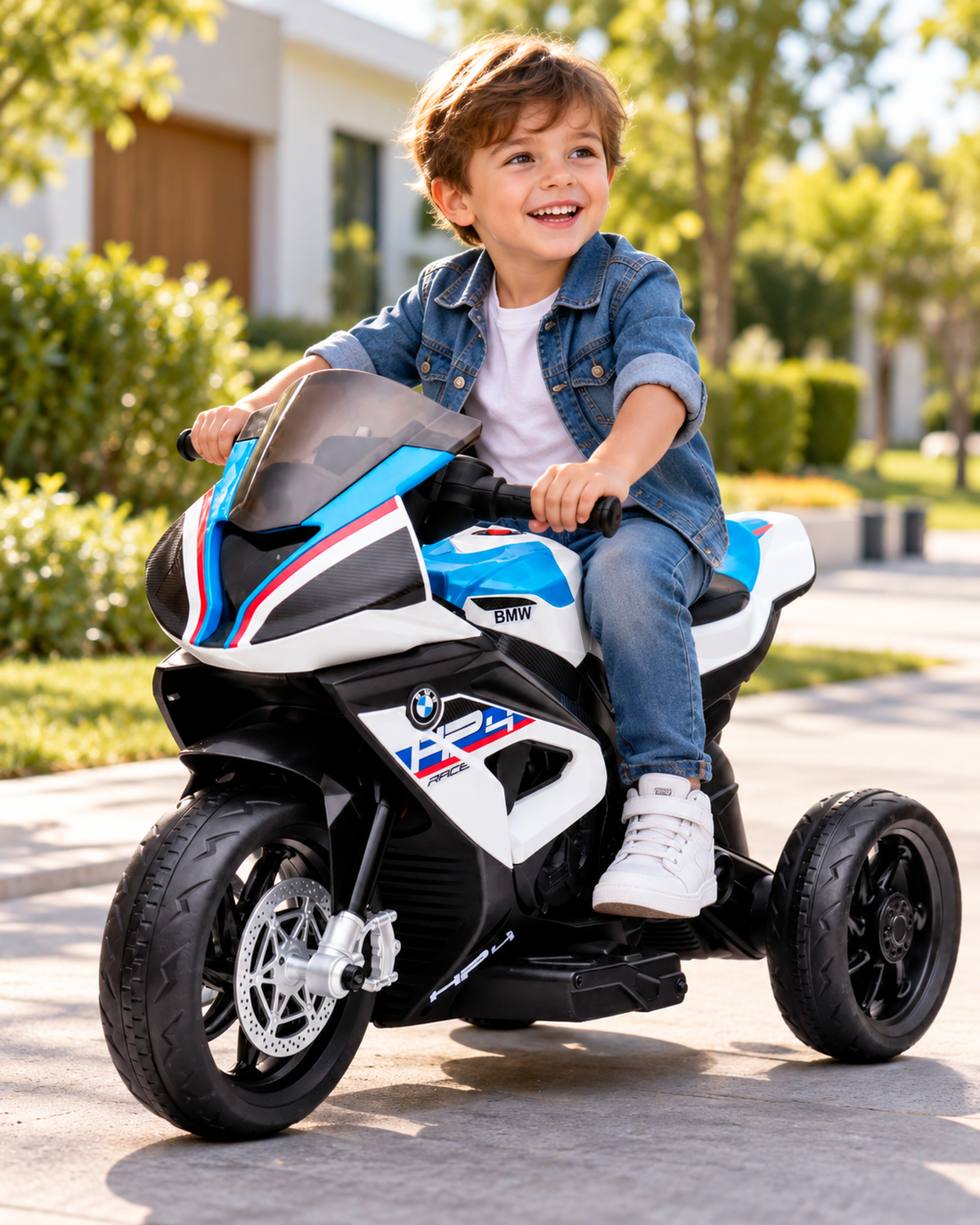 Moto Electrica Niño Niña Montable Bmw YJ5008 Blanco 6V