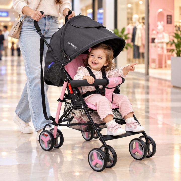 Coche Paseador Bebé Future Happy Baby Rosado