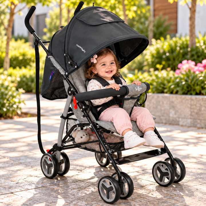 Coche Paseador Bebé Future Happy Baby Negro