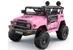 Carro Electrico Niño Niña Montable Toyota YJ2099 Rosado