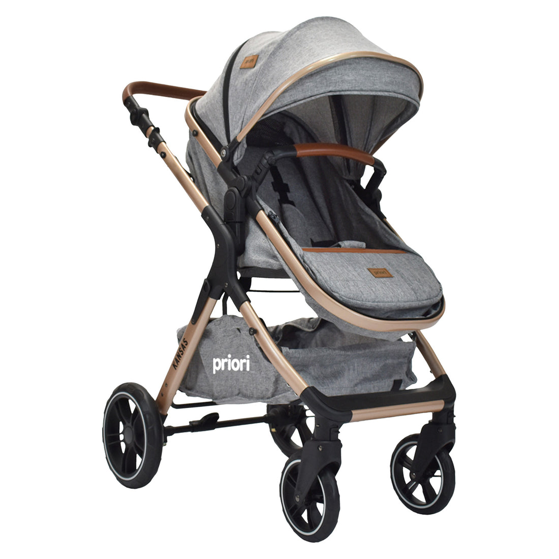 Coche Bebé Moises Compacto Priori Kansas Gris