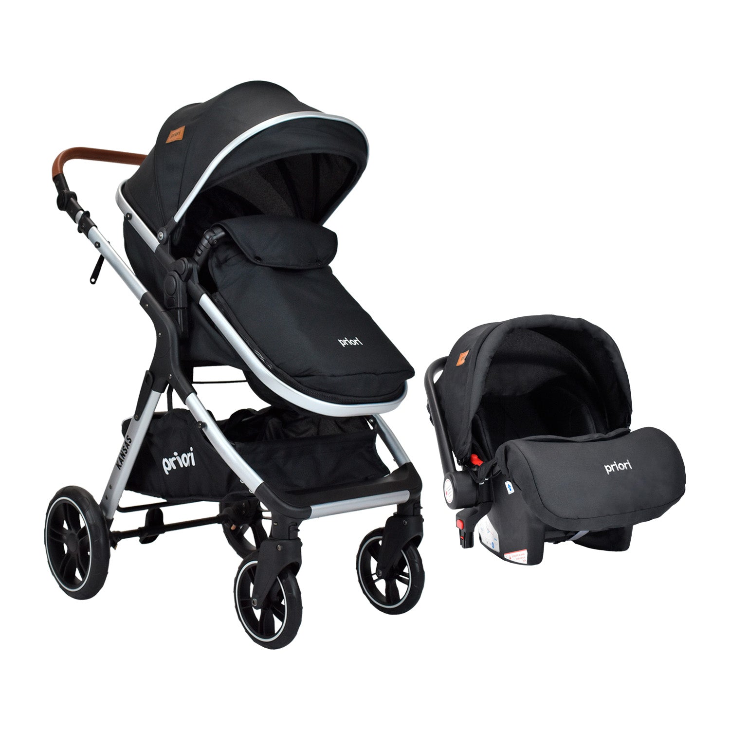 Coche Bebé Moises Ts Kansas Priori 4en1 Negro