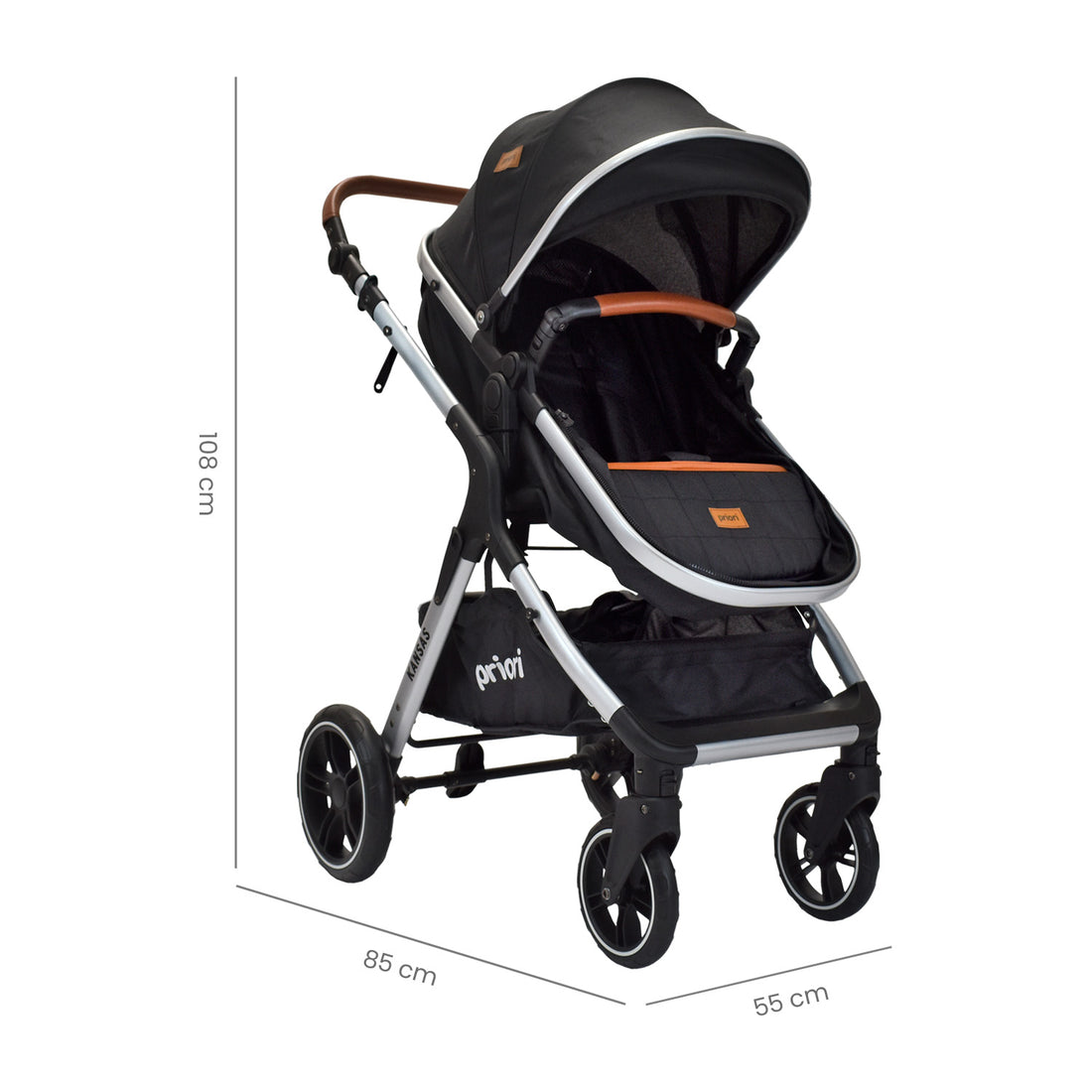 Coche Bebé Moises Ts Kansas Priori 4en1 Negro