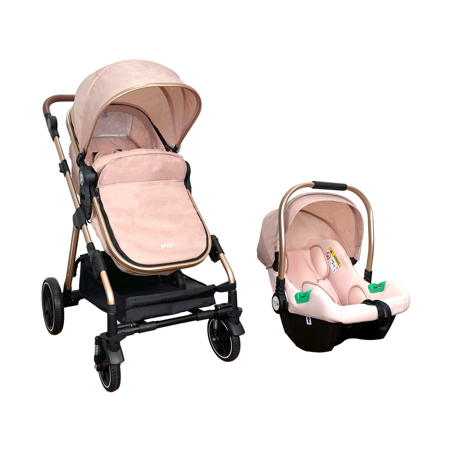 Coche Bebé Travel System Lada Priori Rosa