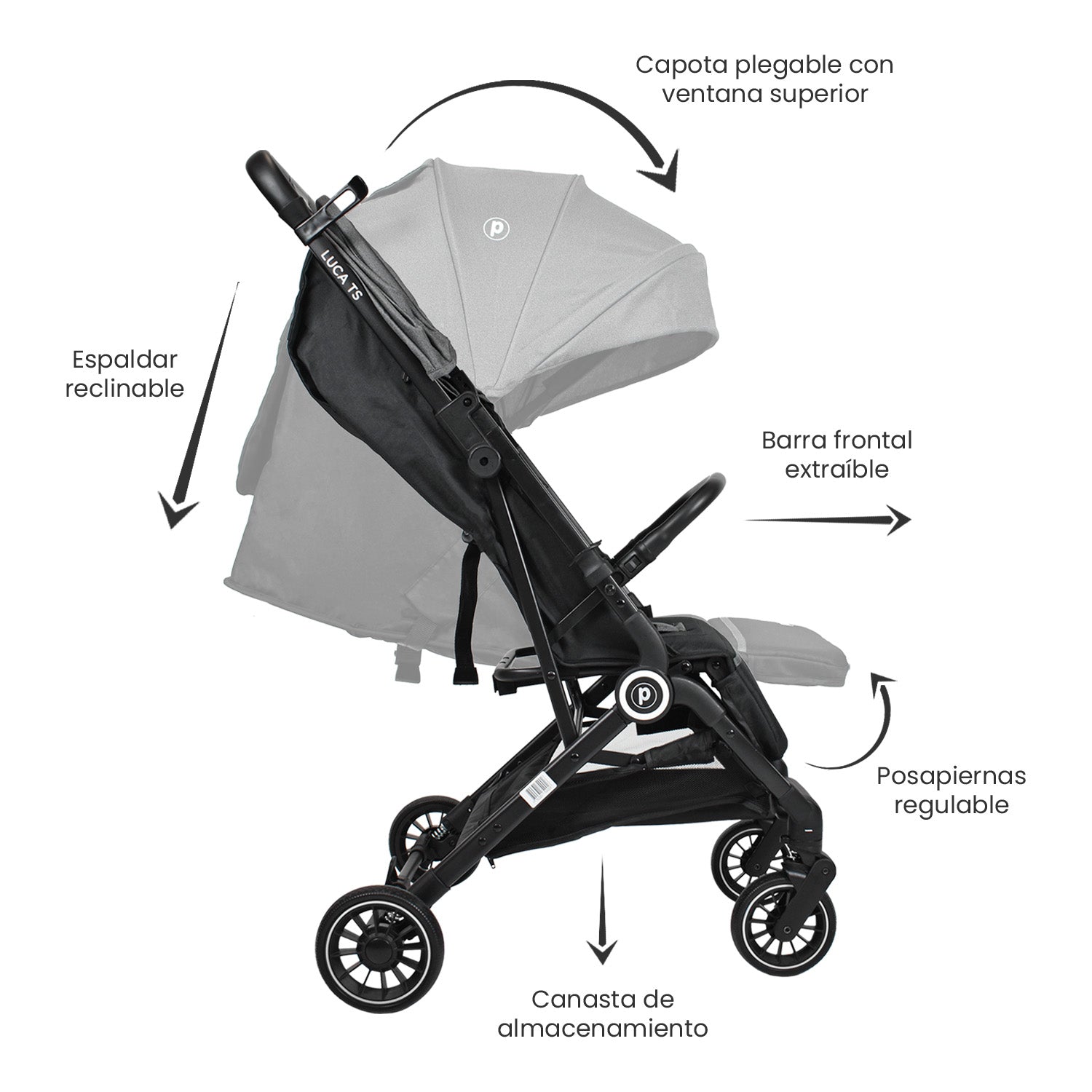 Coche Bebe compacto Luca Priori Gris
