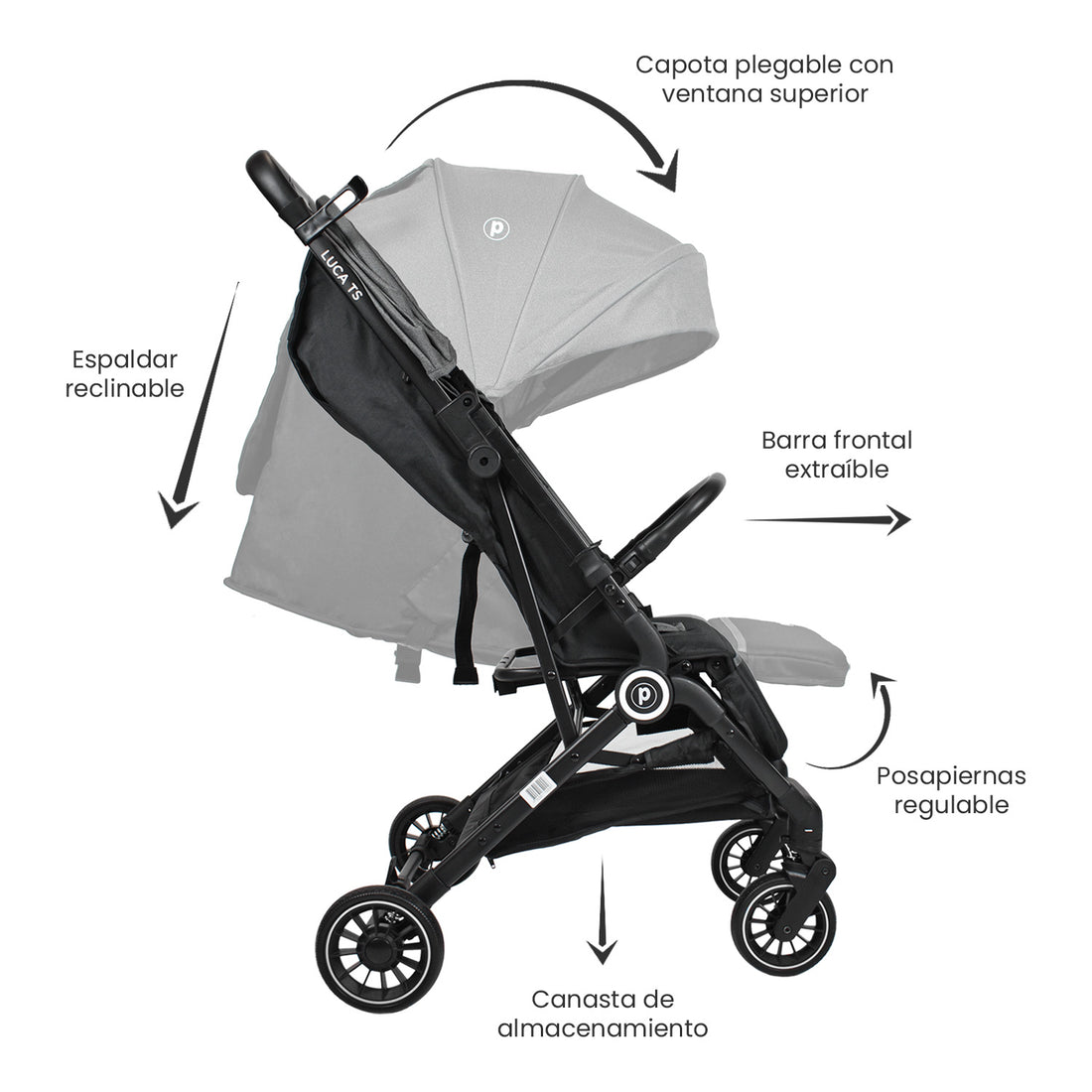 Coche Bebe compacto Luca Priori Gris