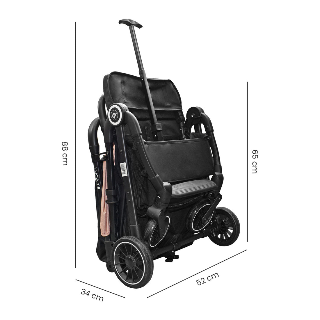 Coche Bebe compacto Luca Priori Rosa