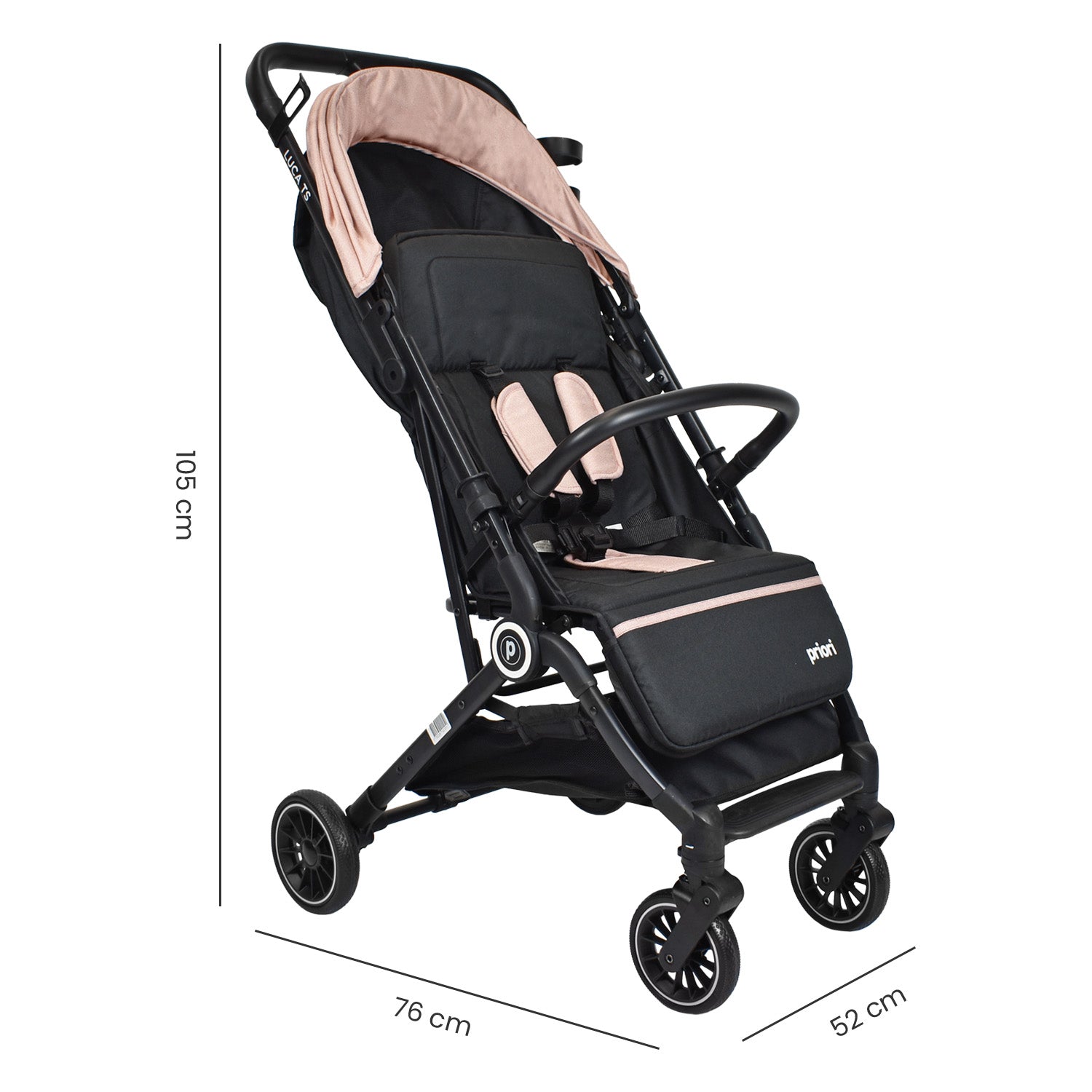 Coche Bebe compacto Luca Priori Rosa