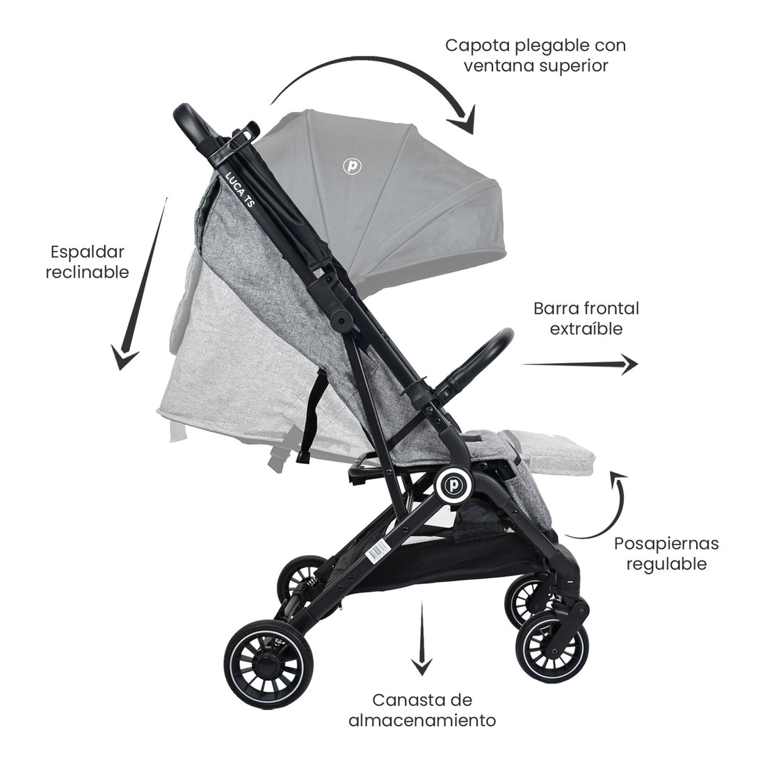 Coche Bebe Luca Ts Priori Negro