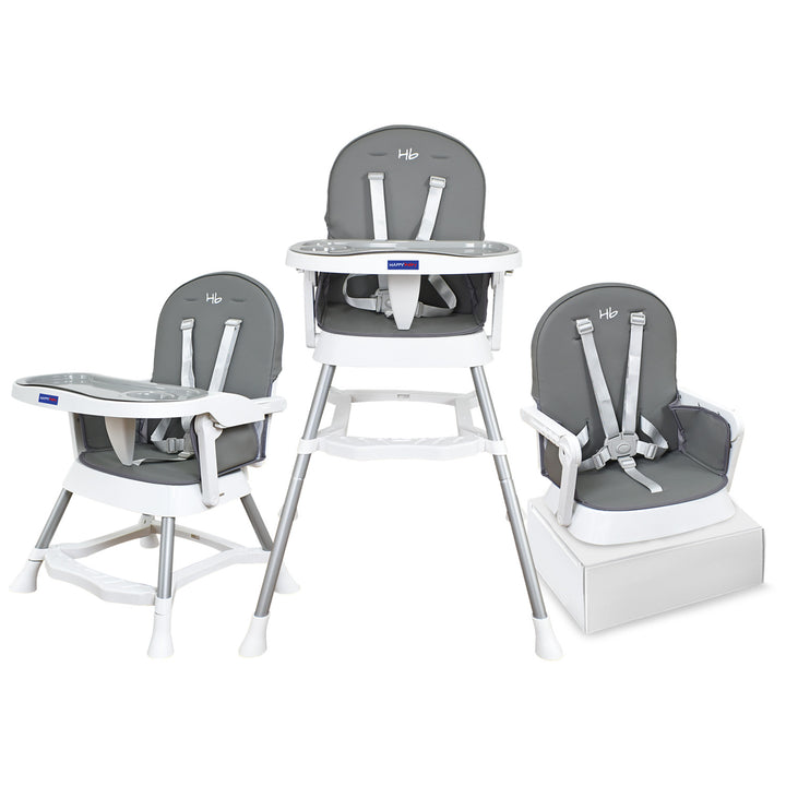 Silla Comedor Bebe Lyra Happy Baby Gris