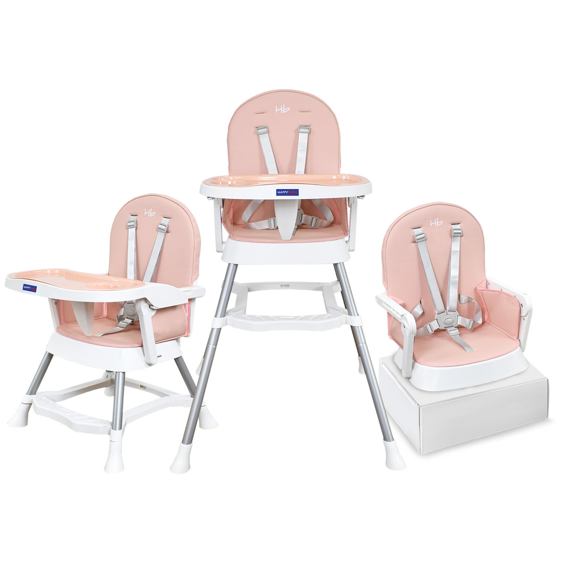 Silla Comedor Bebe Lyra Happy Baby Rosa