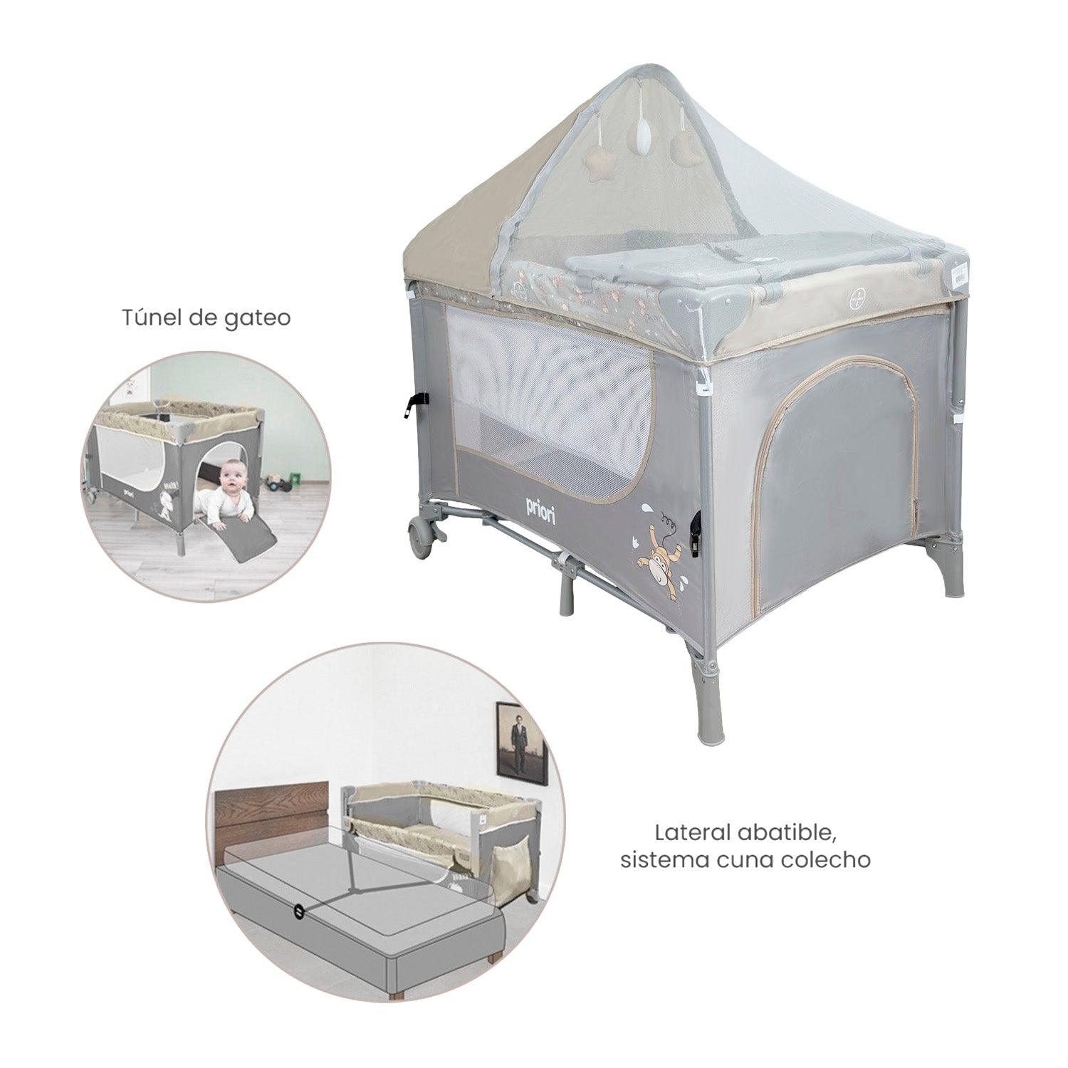 Cuna Corral colecho Con Cambiador Madison New Beige