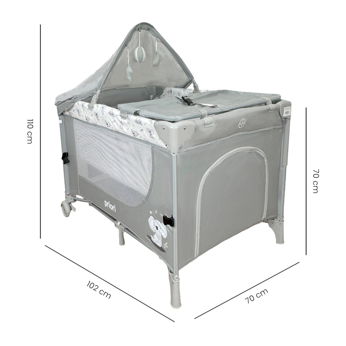 Cuna corral colecho Con Cambiador Madison New Gris