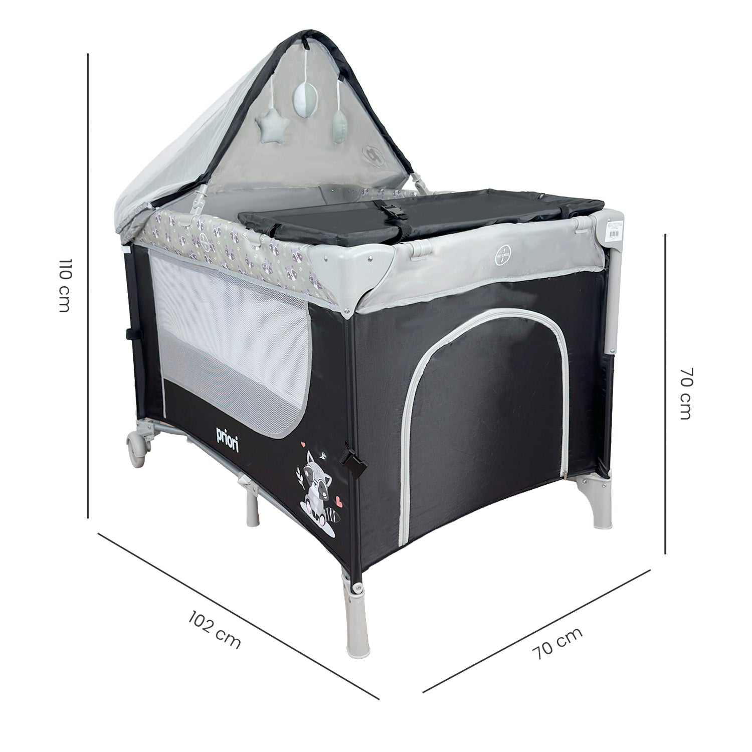 Cuna Corral colecho con cambiador Madison New  Negro