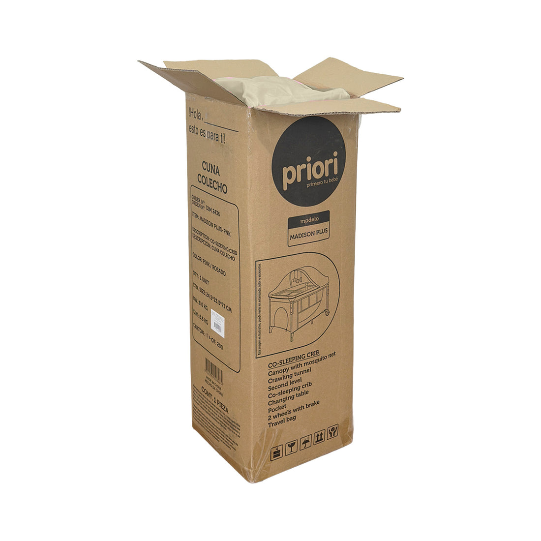 Cuna Corral Colecho Bebé Madison Plus Priori Beige