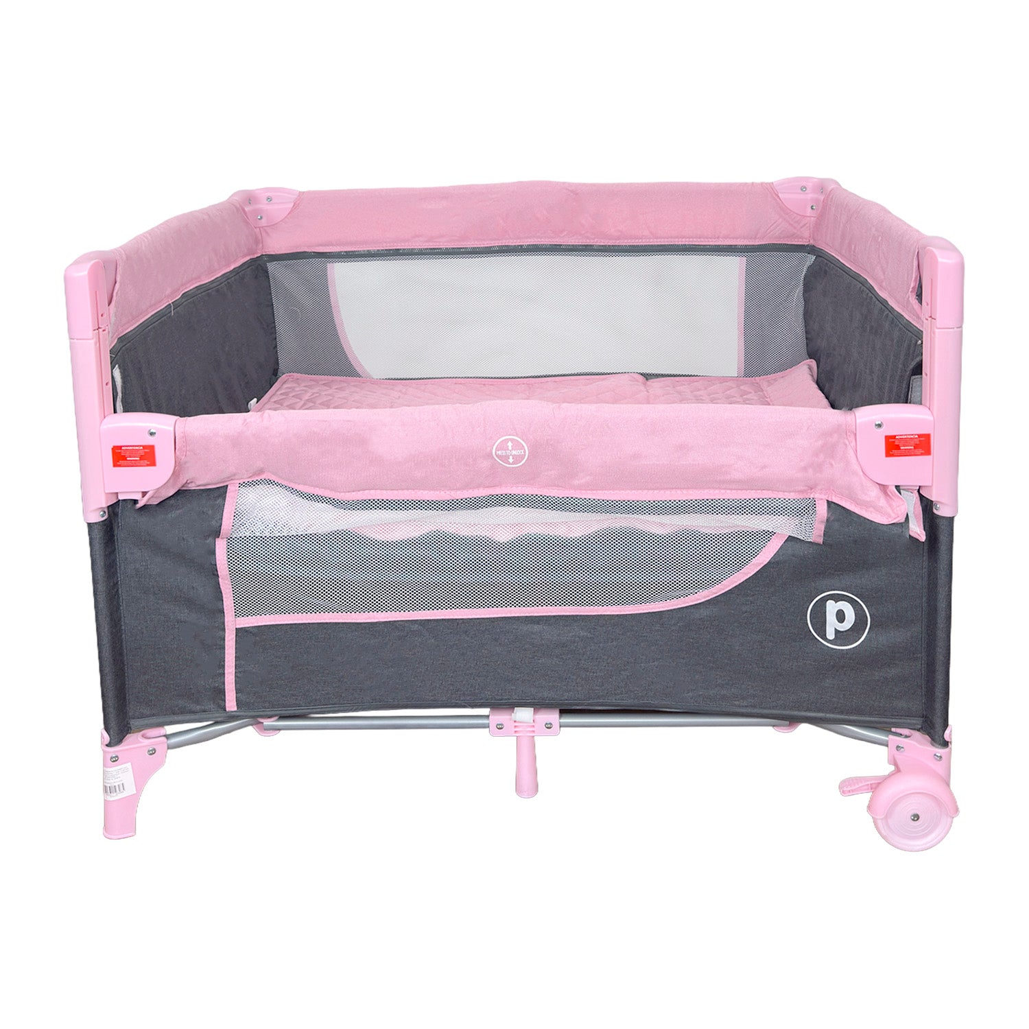 Cuna Corral Colecho Bebé Madison Plus Priori Rosa
