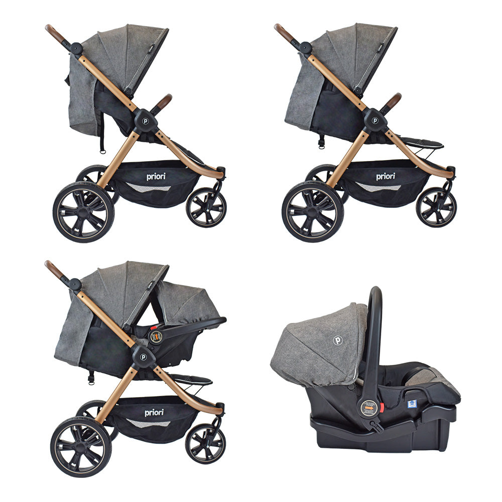 Coche Bebé Priori Maverick3 Ts Gris
