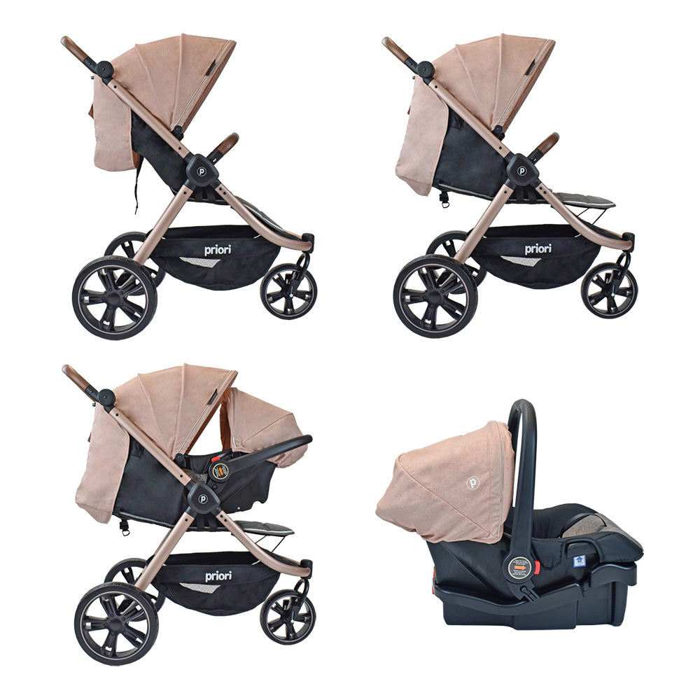 Coche Bebé Priori Maverick3 Ts Rosado