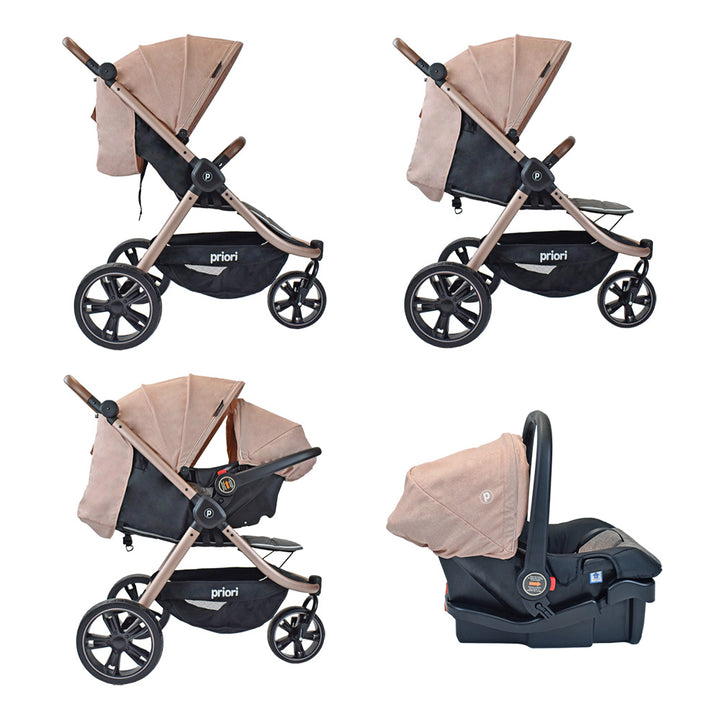 Coche Bebé Priori Maverick3 Ts Rosado