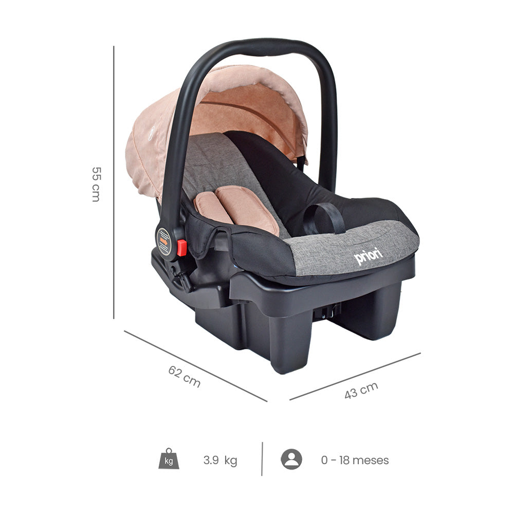Coche Bebé Priori Maverick3 Ts Rosado