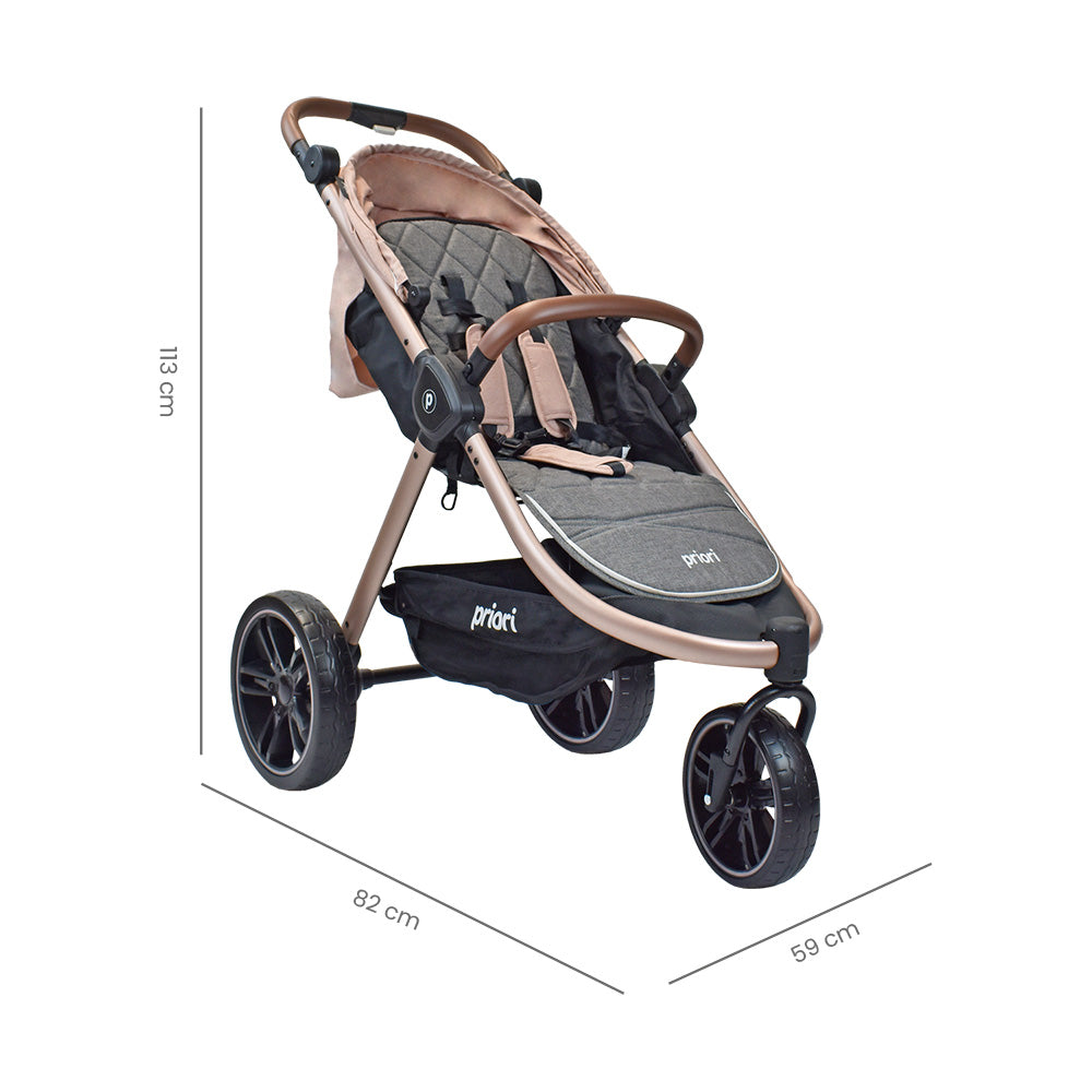 Coche Bebé Priori Maverick3 Ts Rosado