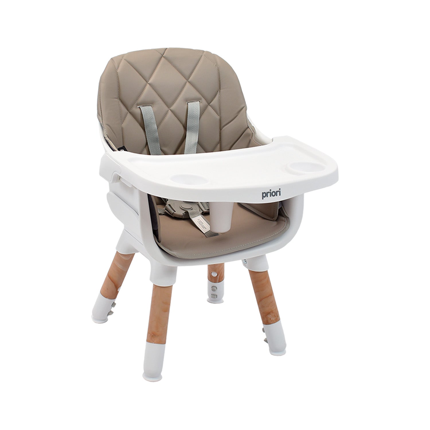 Silla comedor bebé 6 en 1 Mila Gris Priori