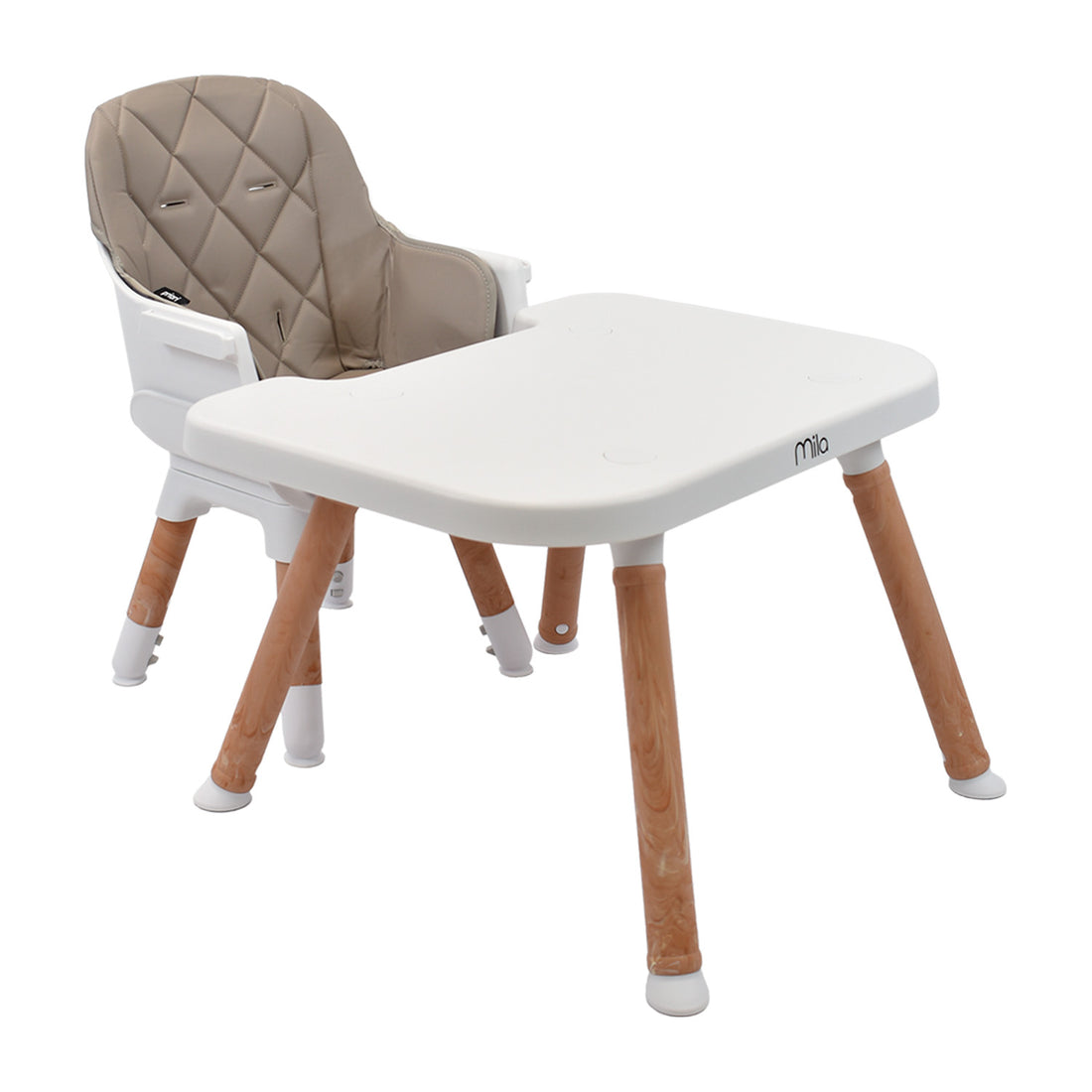Silla comedor bebé 6 en 1 Mila Gris Priori