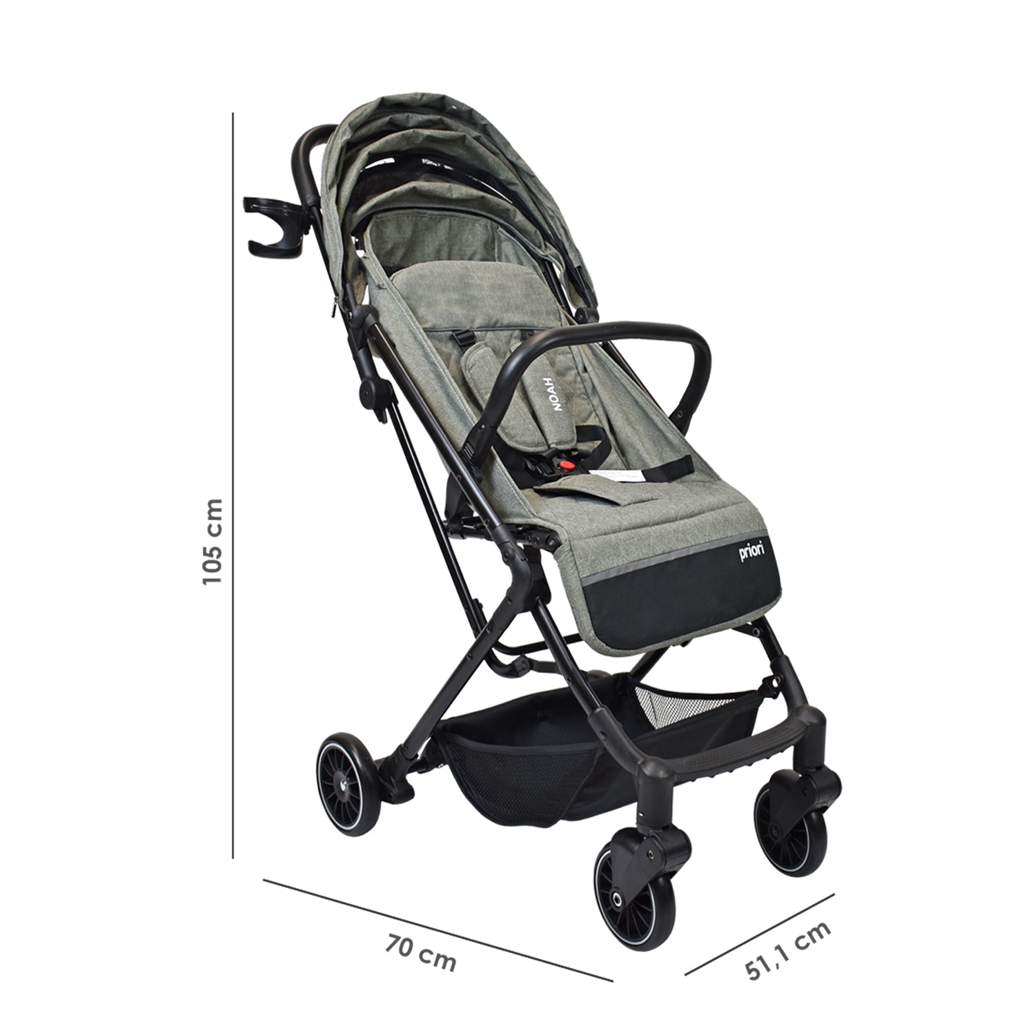 Coche de bebe Compacto Priori Noah Gris