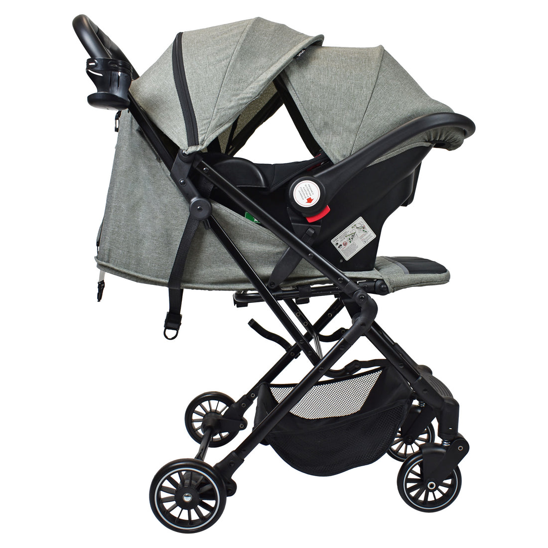 Coche de Bebé Priori Noah con Porta bebé Gris