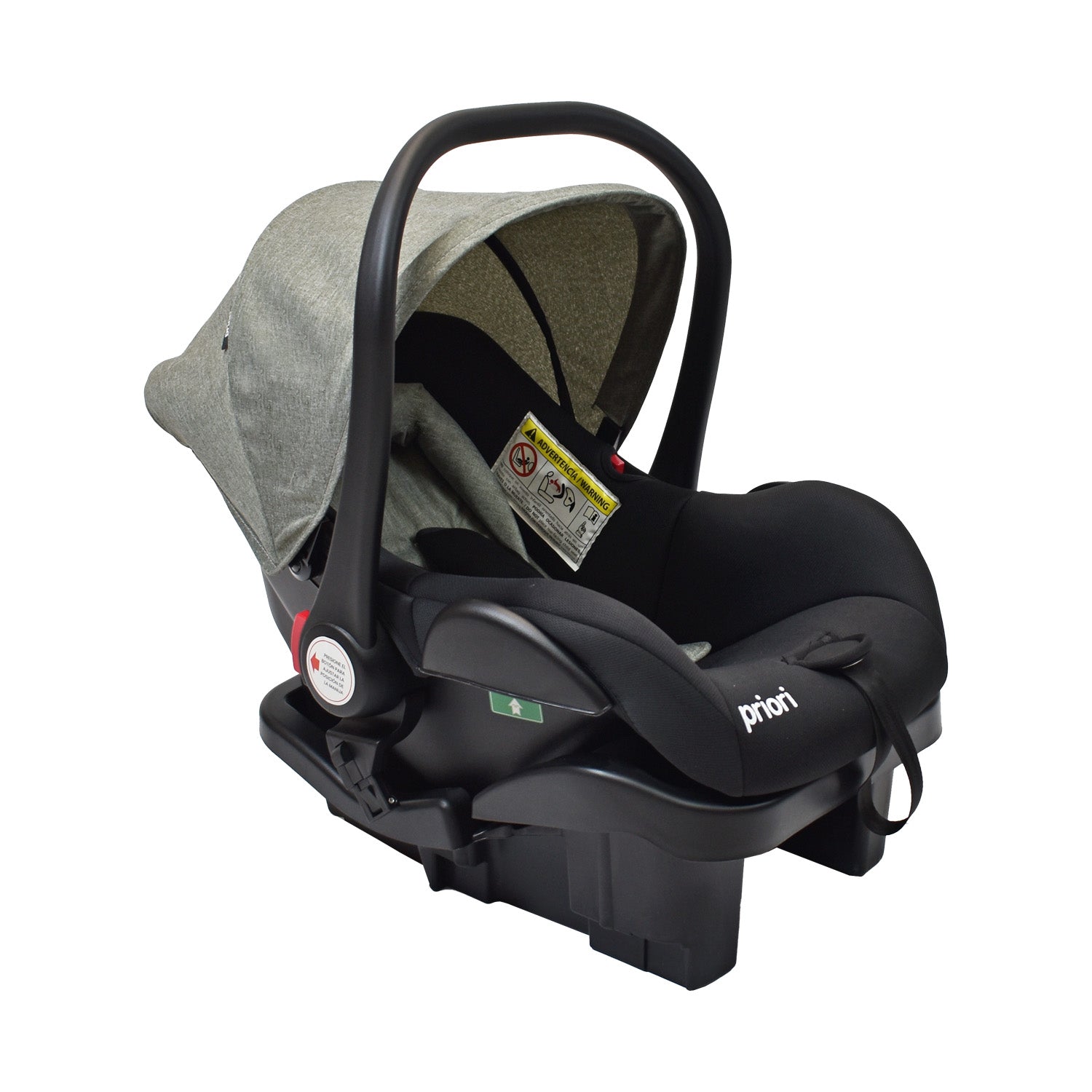 Coche de Bebé Priori Noah con Porta bebé Gris