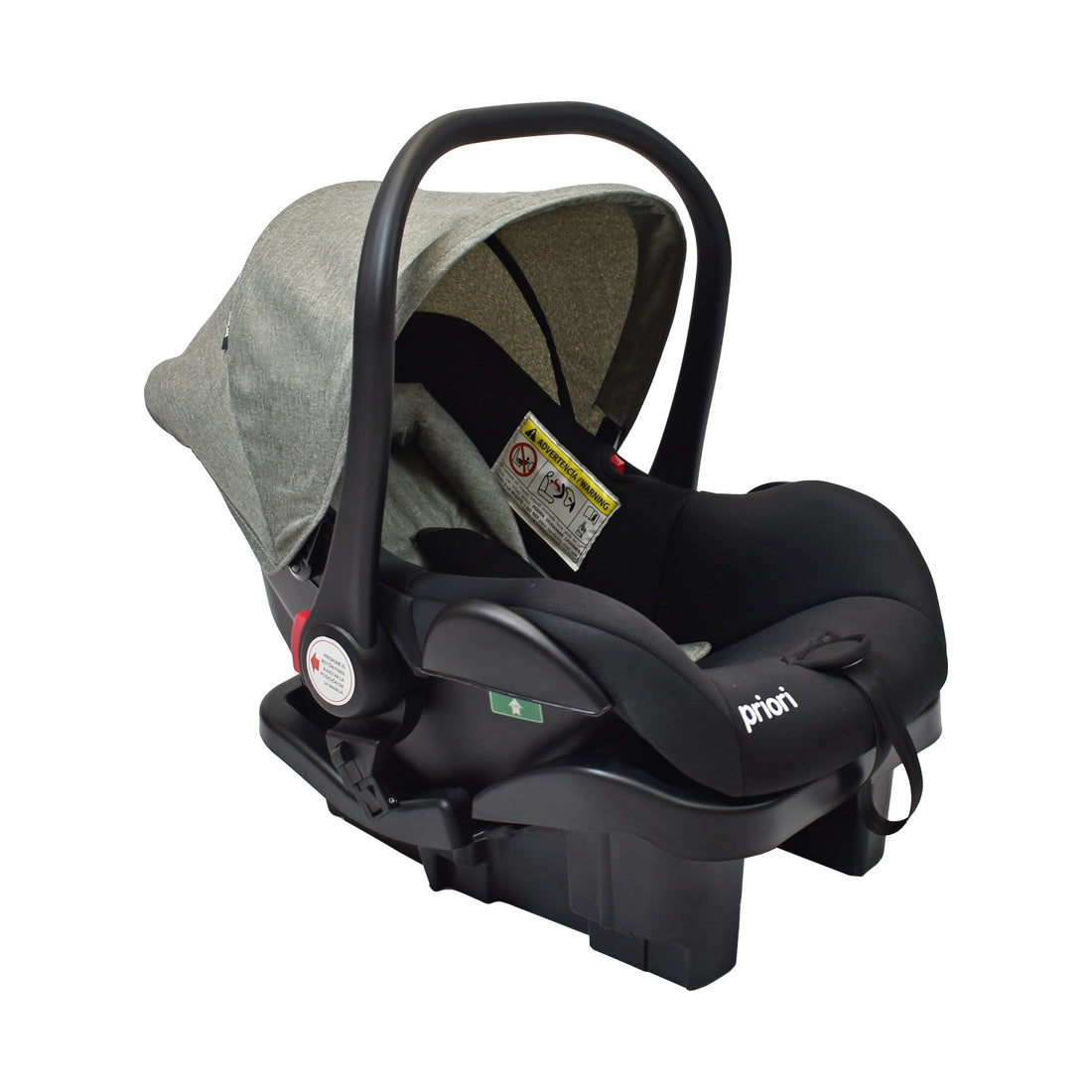 Coche de Bebé Priori Noah con Porta bebé Gris
