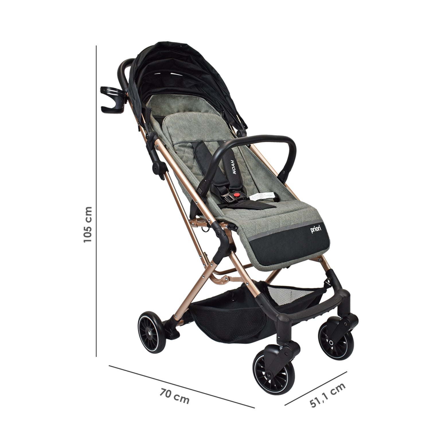 Coche de bebe Compacto Priori Noah Negro