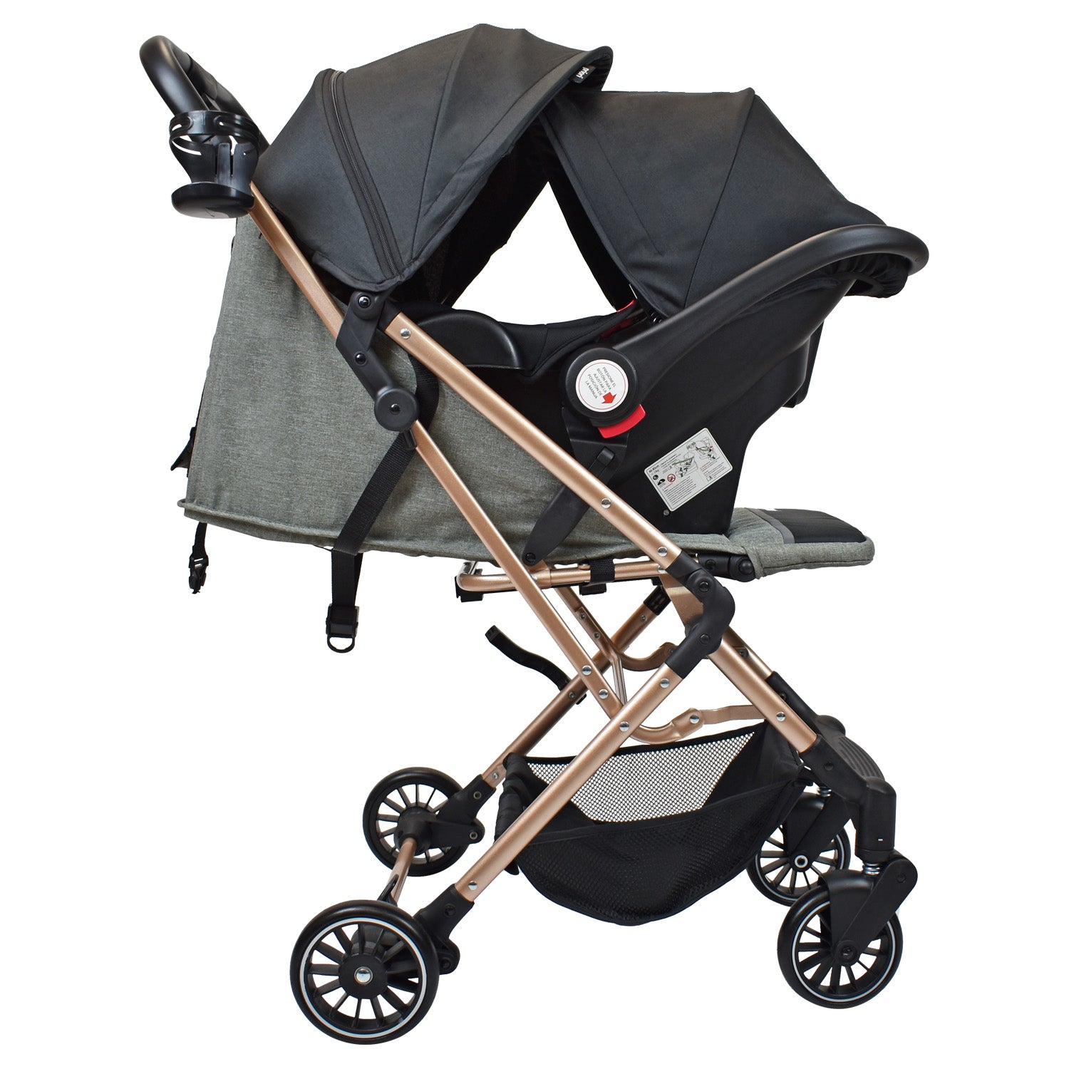 Coche de Bebé Priori Noah con Porta bebé Negro