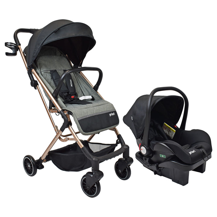 Coche de Bebé Priori Noah con Porta bebé Negro