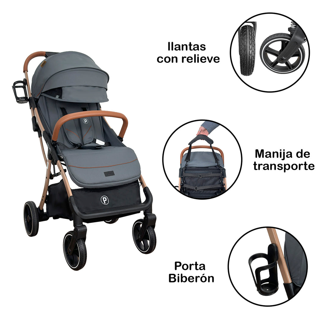 Coche bebe Compacto Nova New Priori Gris