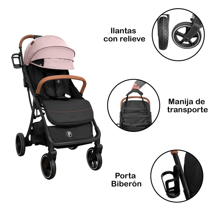 Coche bebe Nova New Priori Rosado