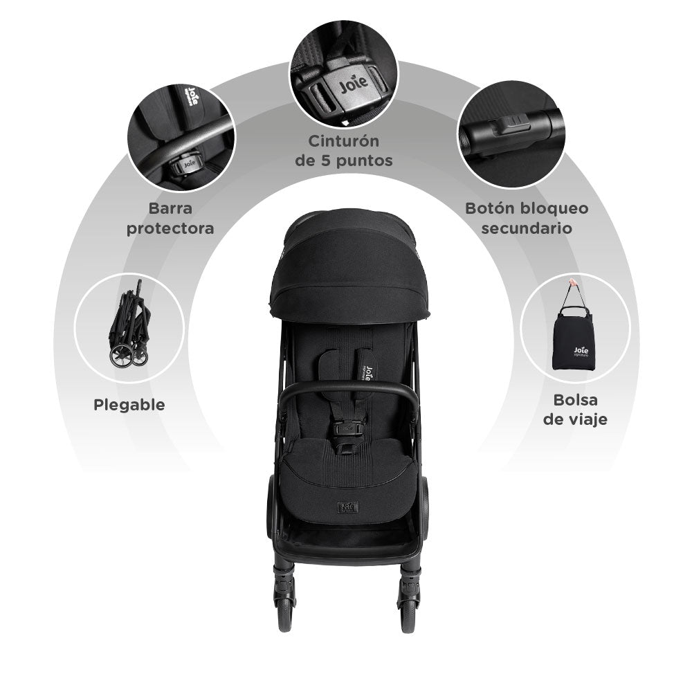 Coche  bebé compacto Parcel Lx Eclipse Joie Negro