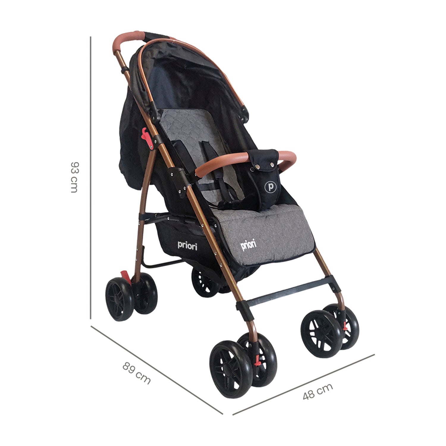 Coche Bebe Paseador Priori Park Negro
