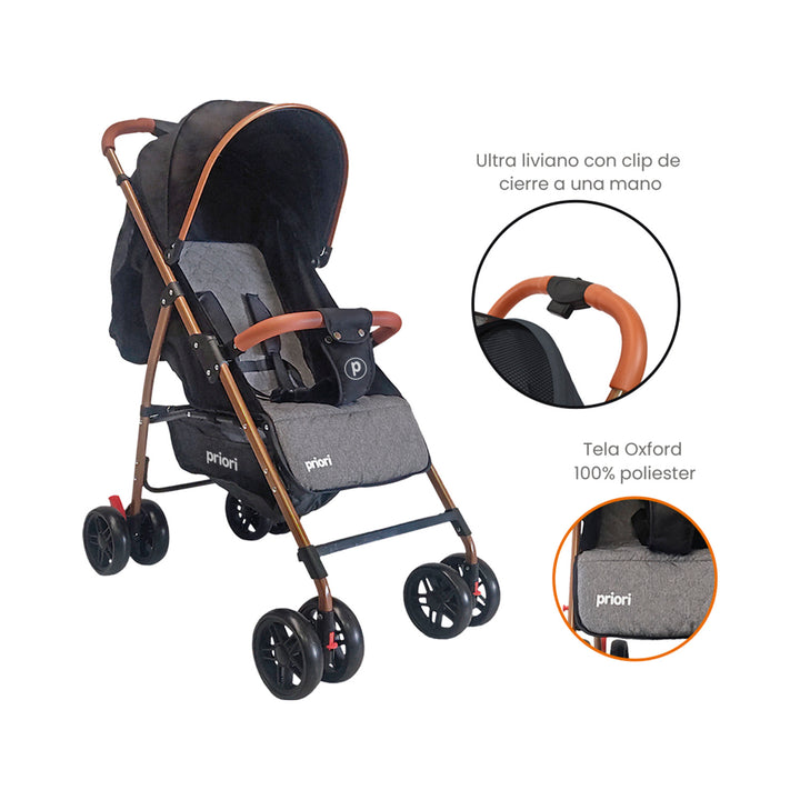Coche Bebe Paseador Priori Park Negro