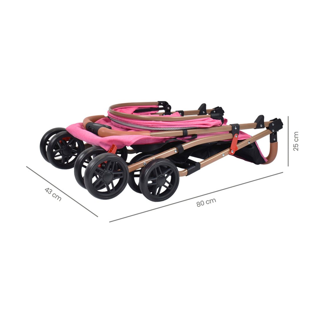 Coche Bebe Paseador Priori Park Rosado