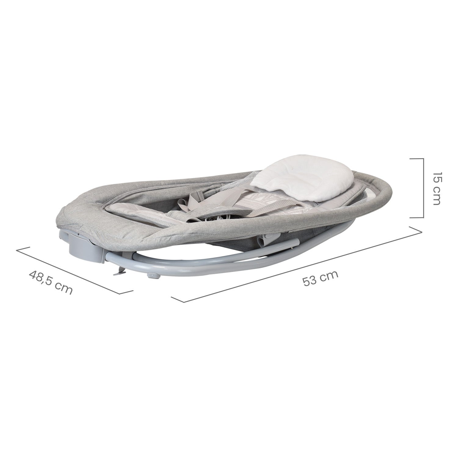 Silla Mecedora Moisés Bebe PB23107 Gris Priori