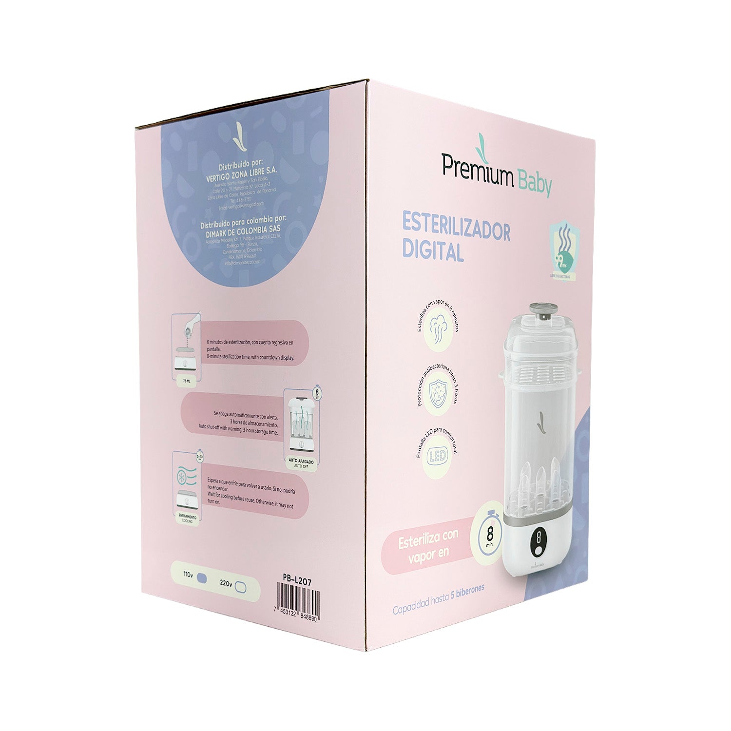 Esterilizador de Biberones Bebe Digital PB-L207