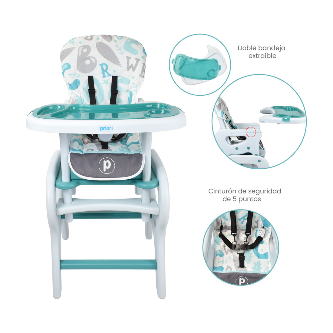 Comedor Bebe  Escritorio PCM-10 ABC Azul Priori